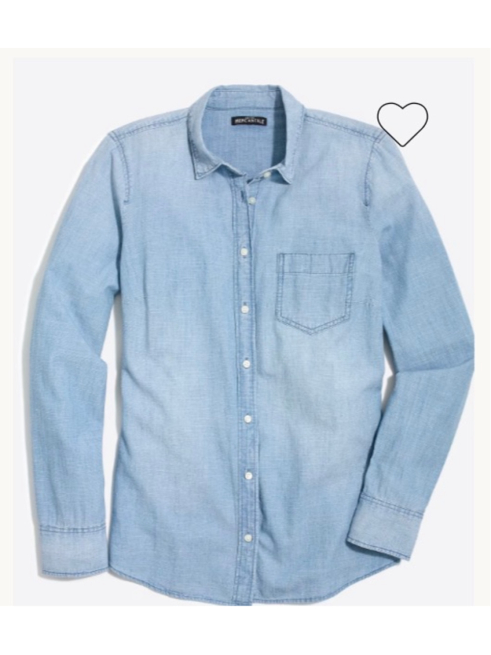 NWT J.Crew Petite chambray shirt in signature fit XS retails $98